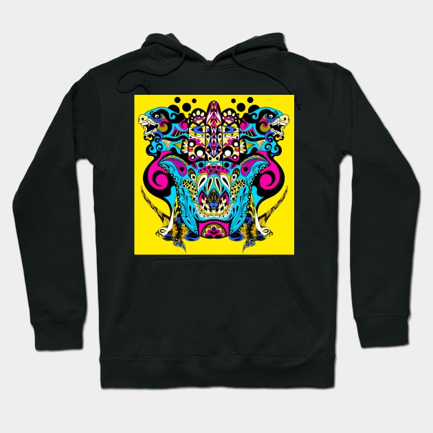 the hand of the gods and kaijus ecopop tpween2022 illustration art Hoodie by jorge_lebeau